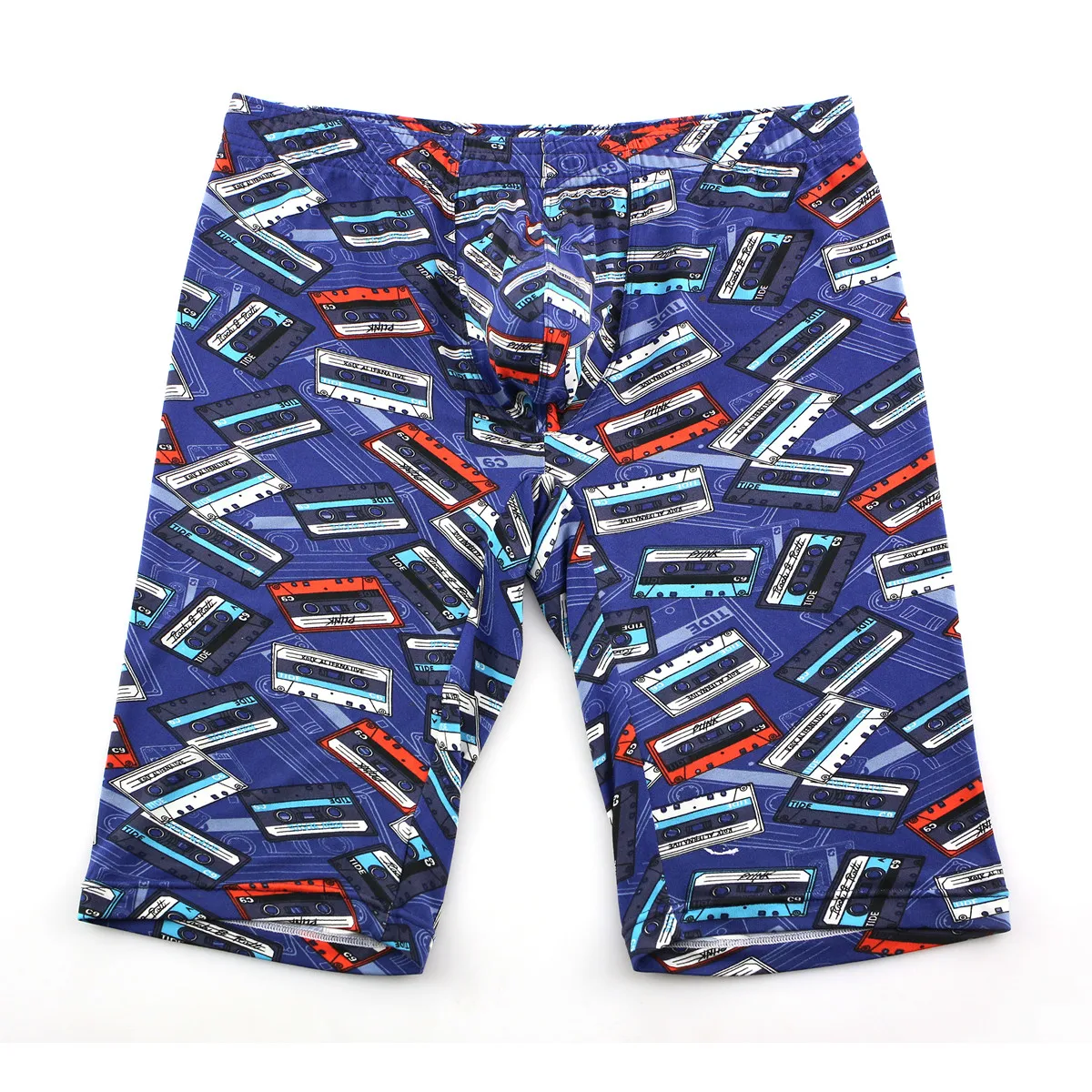 Sexy Men Underwear Boxers Shorts Hombre Long Leg Boxers Lingeries Panites Man Printed U Convex Pouch Long Leg Underpants Trunks