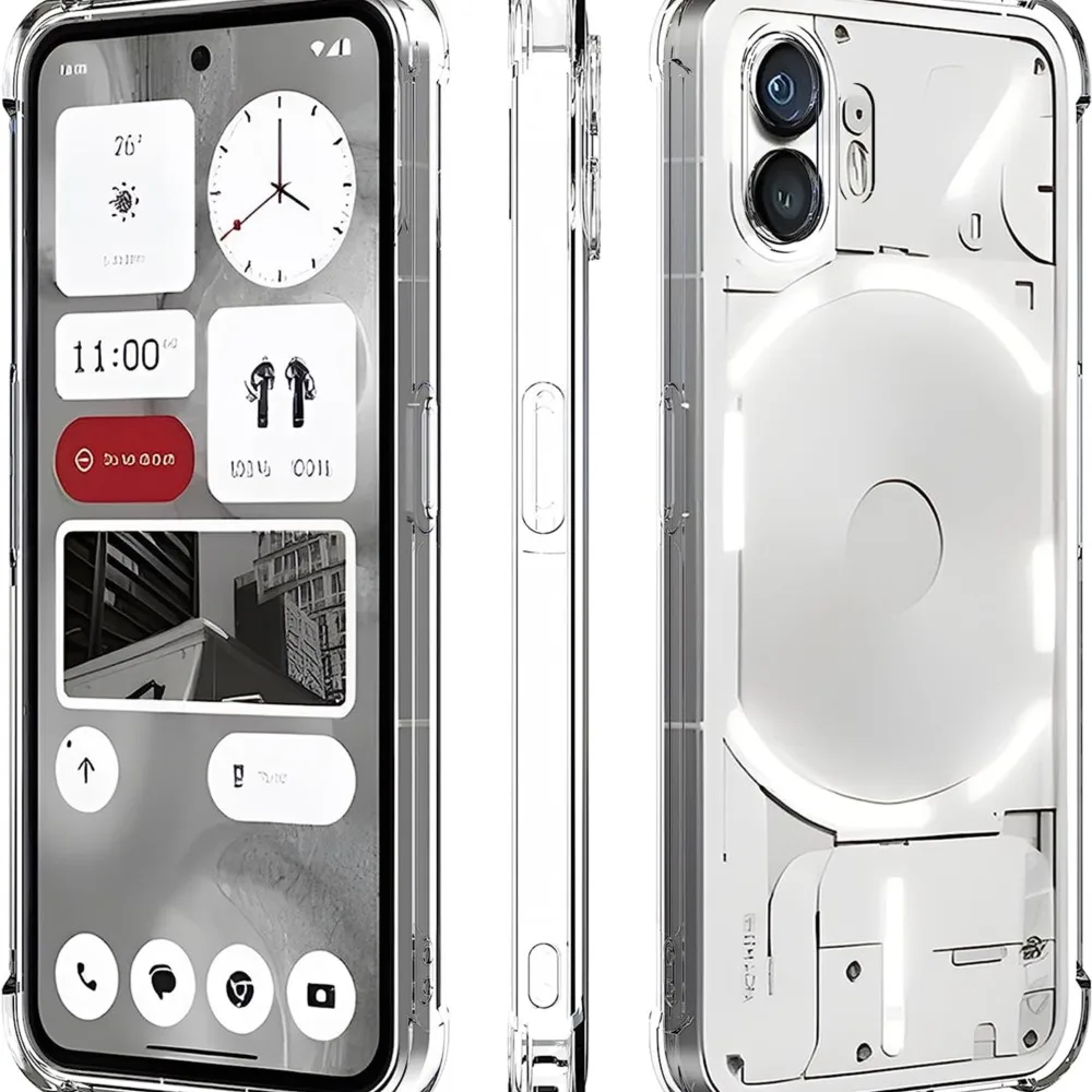 Enhanced Clear Shockproof Silicone Phone Case - Durable and Protective Cover