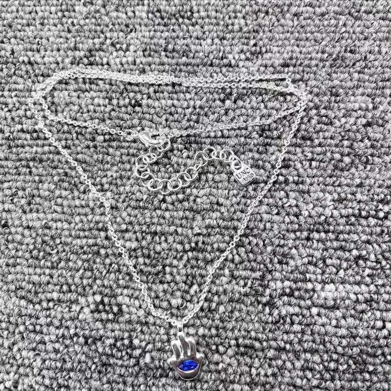 

UNOde50 2022 Новое модное гальванизированное ожерелье с кулоном в виде ладони из серебра 925 пробы, праздничные ювелирные изделия, романтический подарок