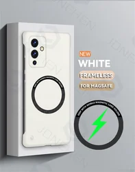 Ultra-Thin Frameless Magnetic Case - Slim Hard Matte Cover Compatible with Magsafe for Onplus 10 Pro (White WBK CC)