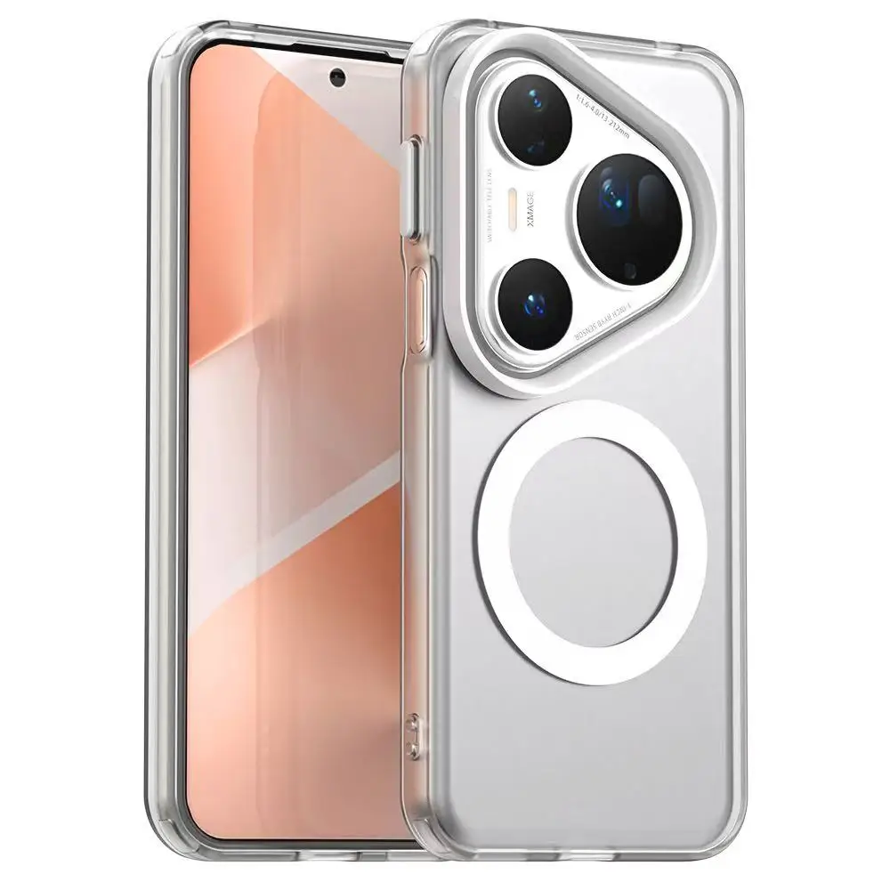 Luxury Transparent Candy Color Magnetic Shockproof Protective Phone Case