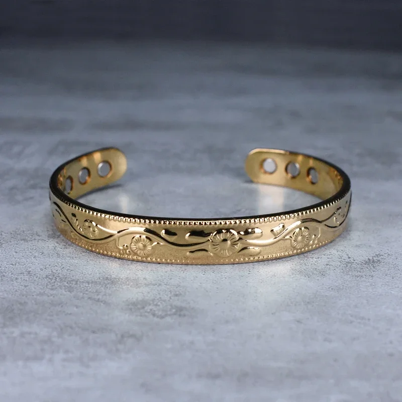 Magnetic Bracelet Men Women Classical Patter Therapeutic Energy Healing Therapy Arthritis Jewelry