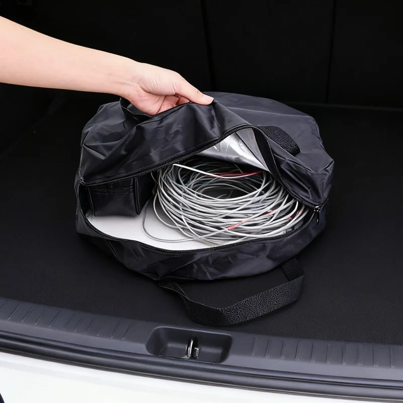 Black Car RV Caravans Wire Cable Harness Storage Bag Case Motorhome Gardening Portable Heavy Duty Cable Organizer RV Parts