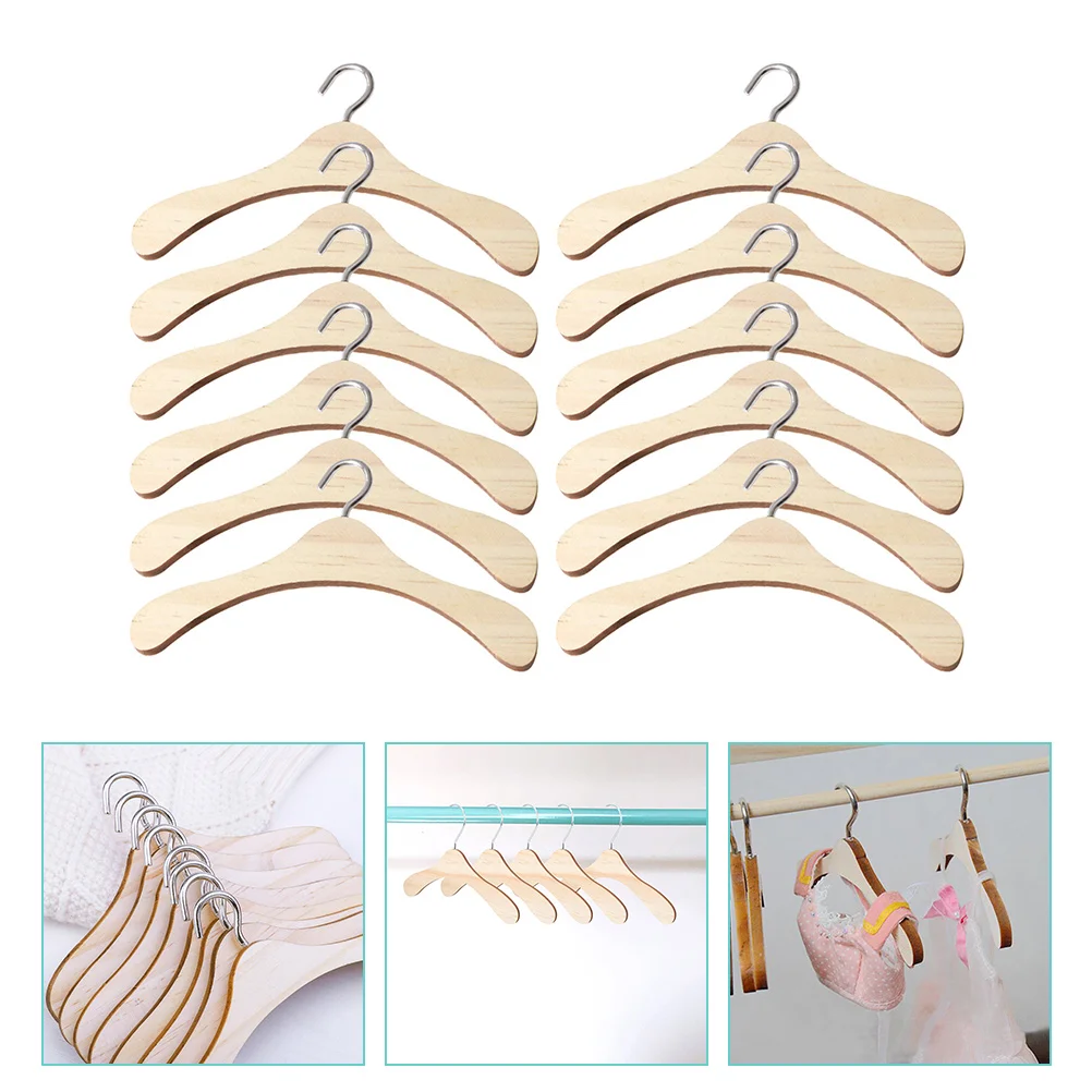

Doll Garments Hangers Decorative Doll Accessories Toy Coat Hanger Doll Clothes Dry Rack