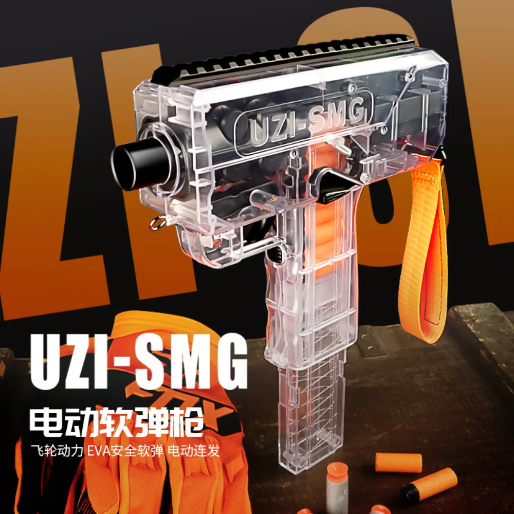 UZI Toy Gun Electric Soft Bullet Submachine Model Fire Shooting Pistol ...