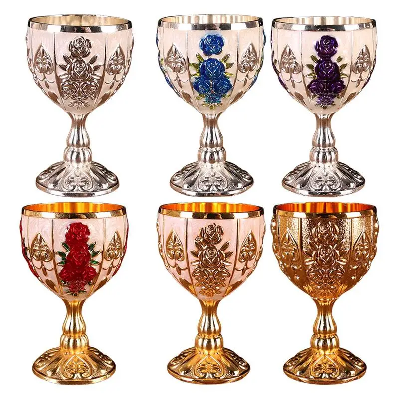 

30ml Wine Cup Wine Cabinet Ornaments Wedding Birthday Gift Retro Embossed Flower Pattern Elegant Pimp Cup Cocktail Glass