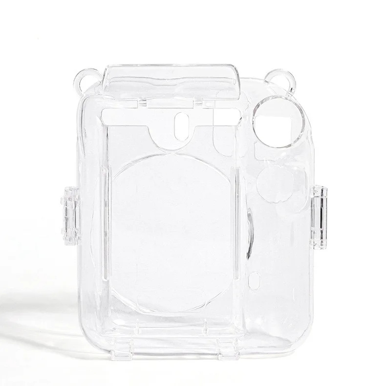 Camera Case For Fujifilm Instax Mini 12 Transparent Camera Case Protective Carry Bag Cover with Shoulder Strap Storage Bag