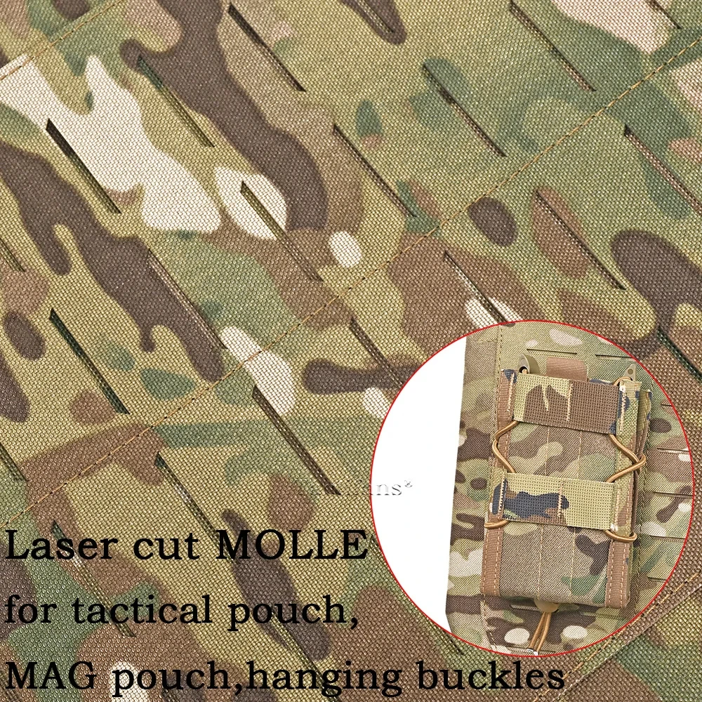 Crotch Groin Protection Panel Guard Protection Molle Body Armor Bag Pouch Laser Cutting  Abdomen Platform Tactical Vest Gear