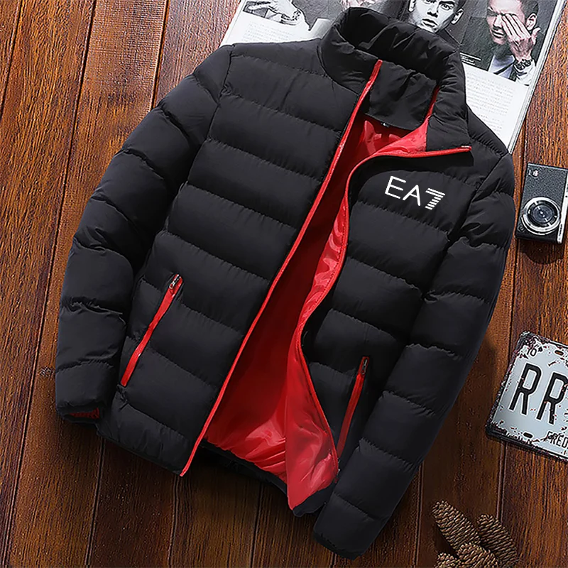 

Мужская куртка, зимняя стеганая куртка, среднего и молодого размера, тонкая короткая стеганая куртка с откидным воротником, Летающий костюм, теплая куртка