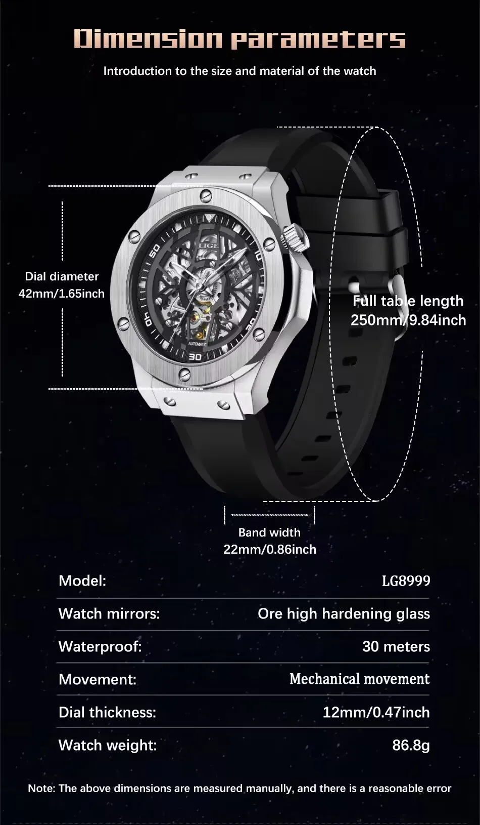Hollow Out Design Automatic Watch For Men Luxury Stainless Steel Rubber Strap Mechanical Watch 30M Waterproof Reloj Hombre_voghion.com