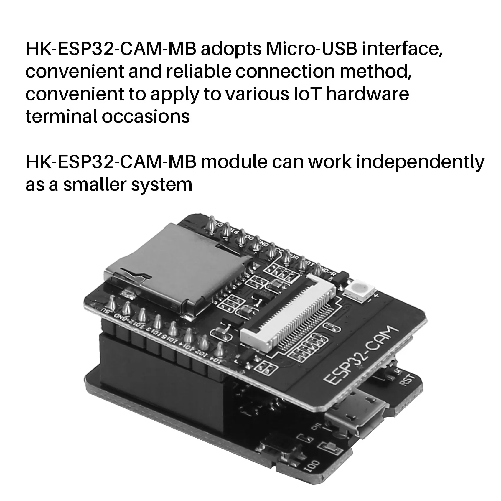 와이파이 블루투스 보드 ESP32-CAM-MB 마이크로 USB-직렬 포트, OV2640 카메라 모듈 모드, 2.4G 안테나, CH340G