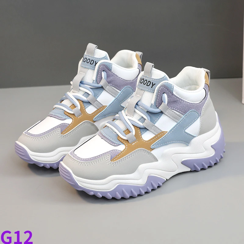 

Роскошные женские туфли, коллекция 2023 года, корейский стиль, Женская Студенческая обувь на толстой подошве, спортивная обувь, повседневная обувь