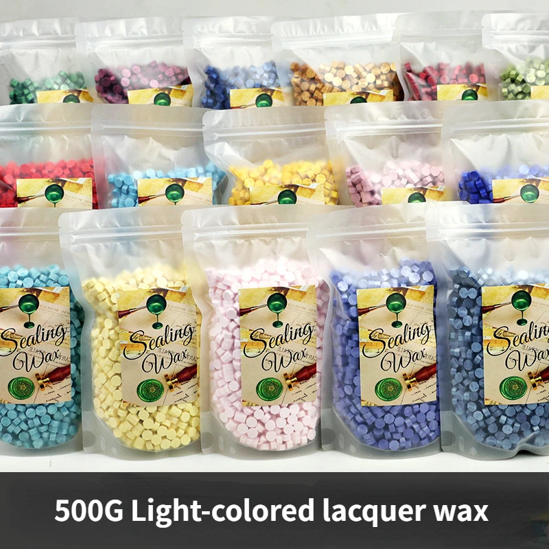 500g Light colored Paint Wax Octagonal Wax Grain Seal Wedding Birthday Party Invitation Envelope Sealing