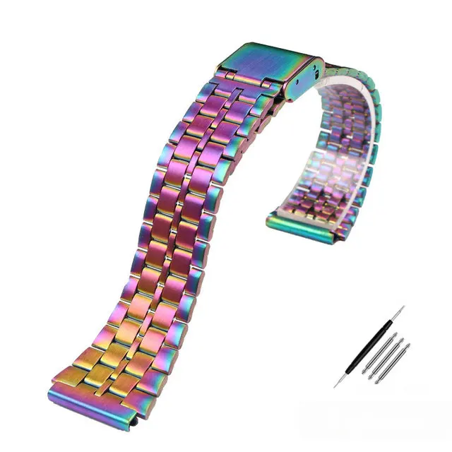 Elegant Gold Stainless Steel Watch Band - 18mm Wristband