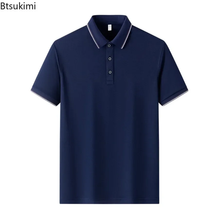 Nuove Polo da Uomo 2026 Estive a Maniche Corte, T-shirt Patchwork, Camicie Traspiranti Business Casual, Top Sportivi Maschili ad Asciugatura Rapida - immagine 5
