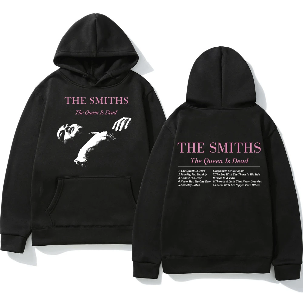 

Rock Band The Smiths The Queen Is Dead Hoodie 90s Vintage 1980's Indie, Morrissey Hooded Sweatshirts Fleece Spring Pullover Men