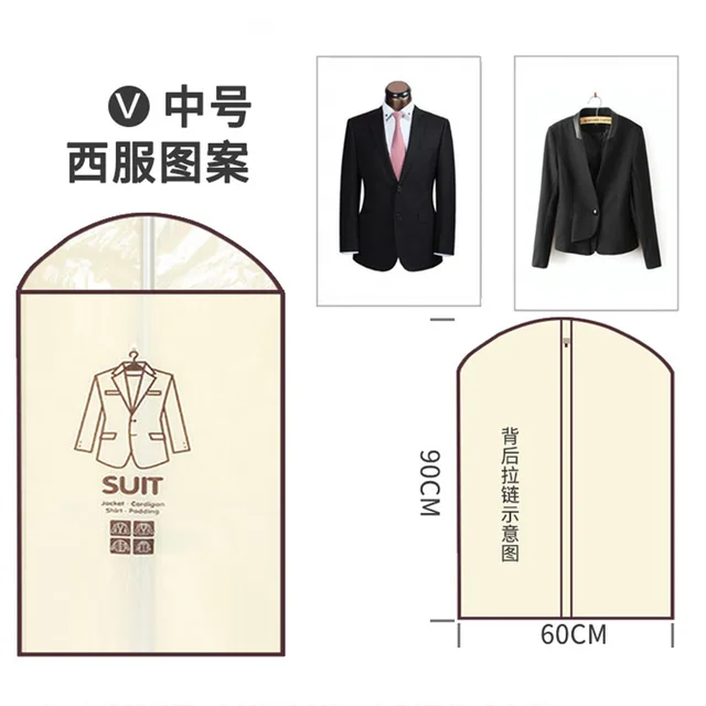 Otthoni Tároló Ruhák Porálló Fedelet Mosható Öltönytárs Tárolótáska Áttetsző Ruházat Táska - Image 4