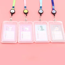 

Cute Badge Holder, Thickened Retractable Card Holder for Students with Lanyard Card Holder