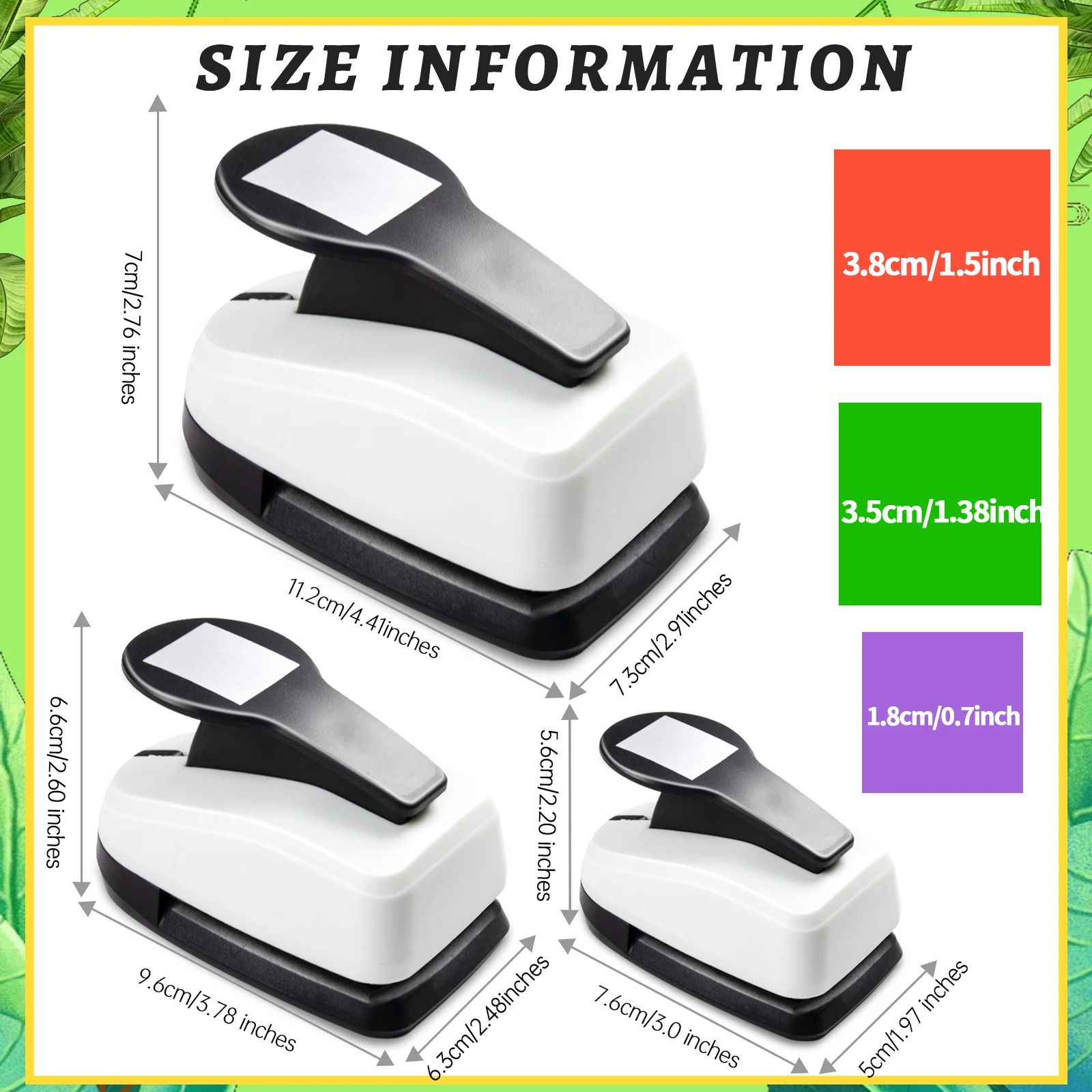 Paper cutter Hole Puncher Punches Tool 2 inch 50mm Square Paper Shapes for card making custom scrapbooking