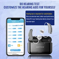 Bluetooth Hearing Aids for Seniors Rechargeable with Noice Cancelling Phone Control RIC Dual Microphone APP Hearing Test Music 2