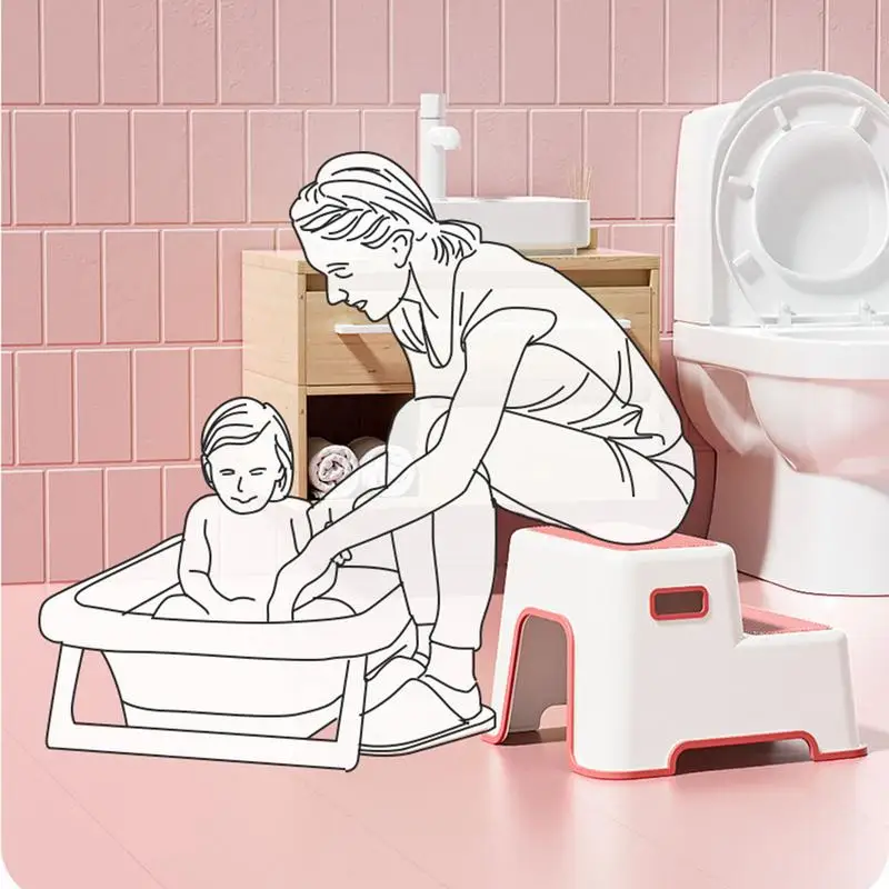 Potty Training Step Stool 2-step Kids Kitchen Step Stool Anti-Slip Base Train Child's Independence For Kitchen Sink