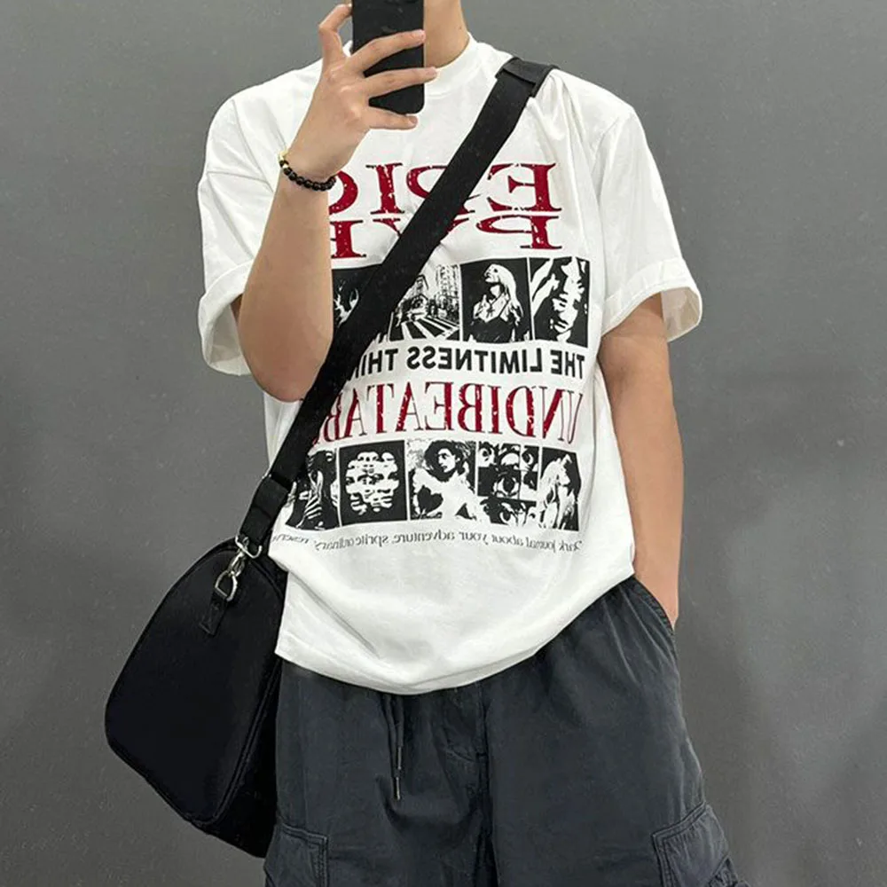 

Мужская футболка с коротким рукавом, в стиле ретро