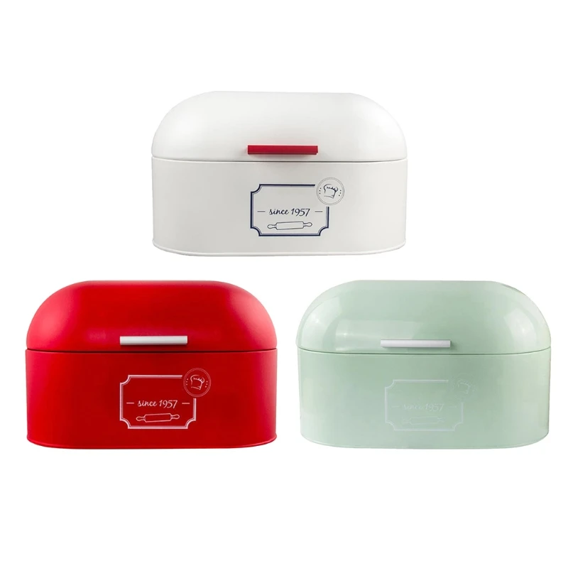 

Breadbox with Lid Metal Container Strong Load Bearing Utility Home Storage Tin Drop shipping