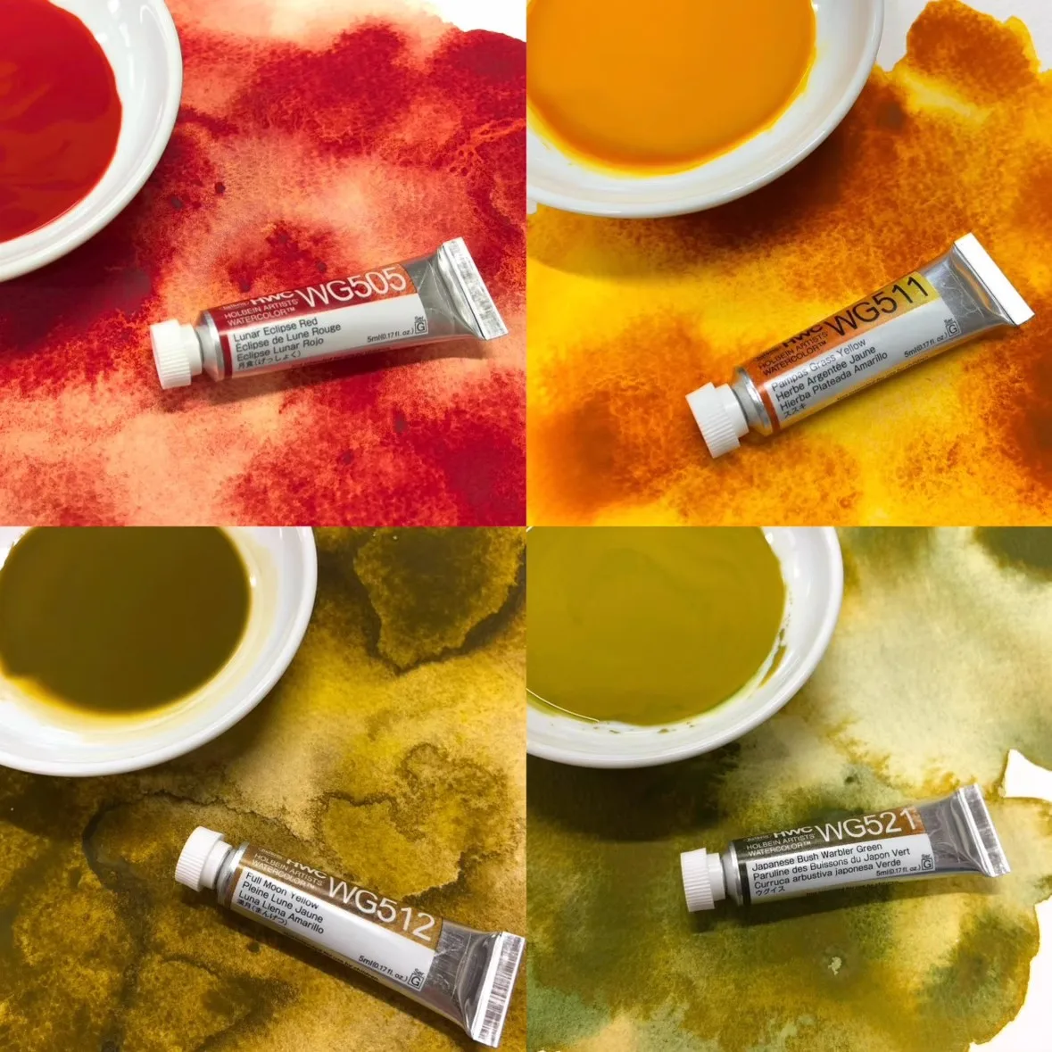 new  Holbein Artist Watercolor Paint 5ml  Granulating Color Tubular Opaque Акварель Professional Beginner Painting Supplies 4