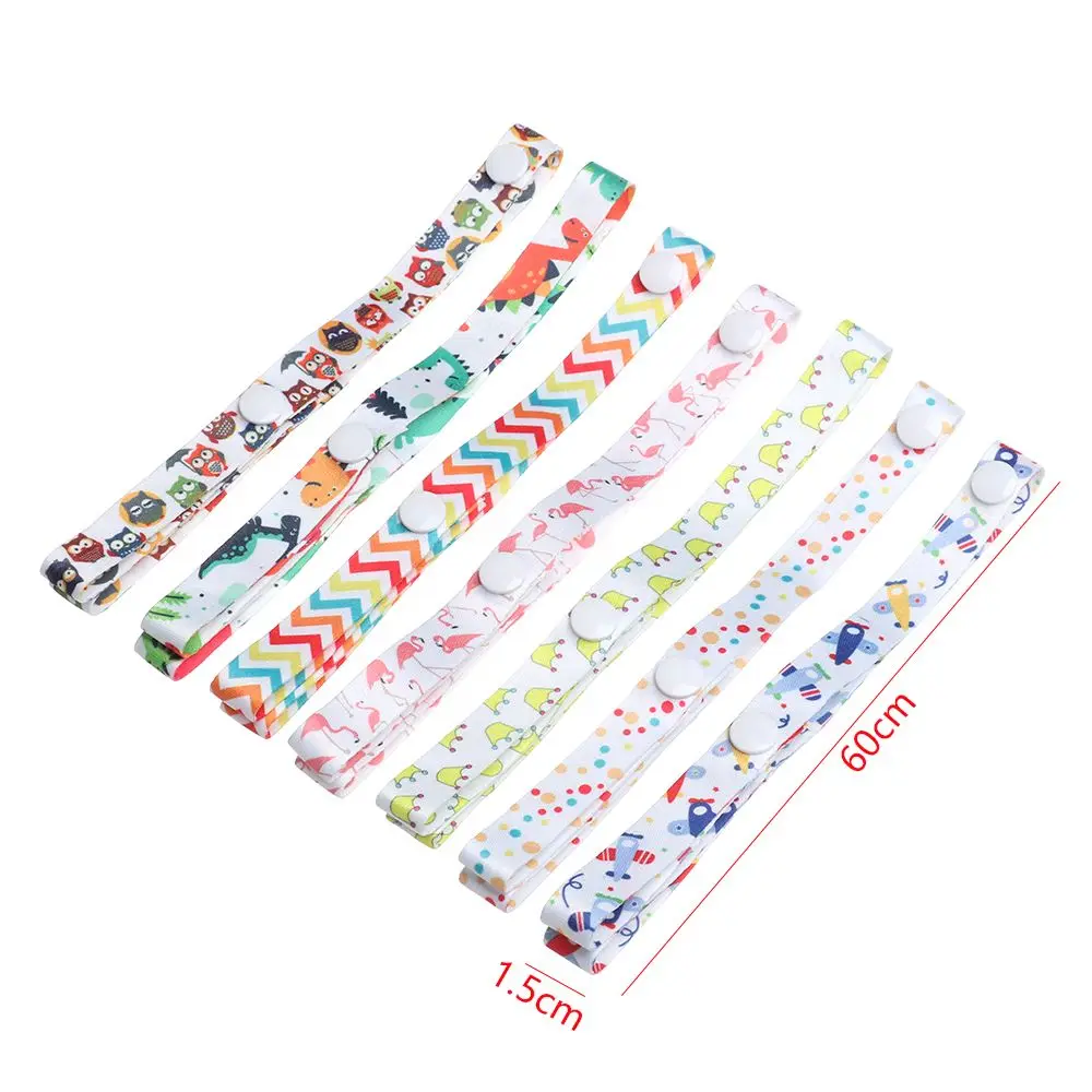 1PC Colorful Cute Polyester Anti-lost Chain Bind Belt Fixing Strap Teether Toys Fixed Trolley Lanyard Baby Cup Holder Accessory