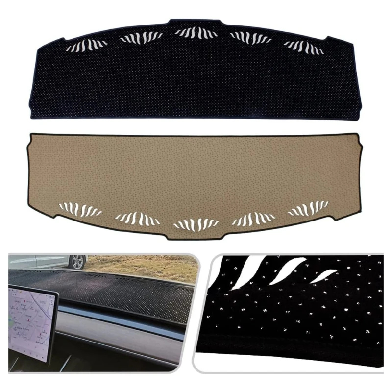 

Flannel Dashboard Cover Pad For Model 3 Y Sunshade Protector Anti-UV Dash Mat Sun-shading Non-slip Auto Car Accessories