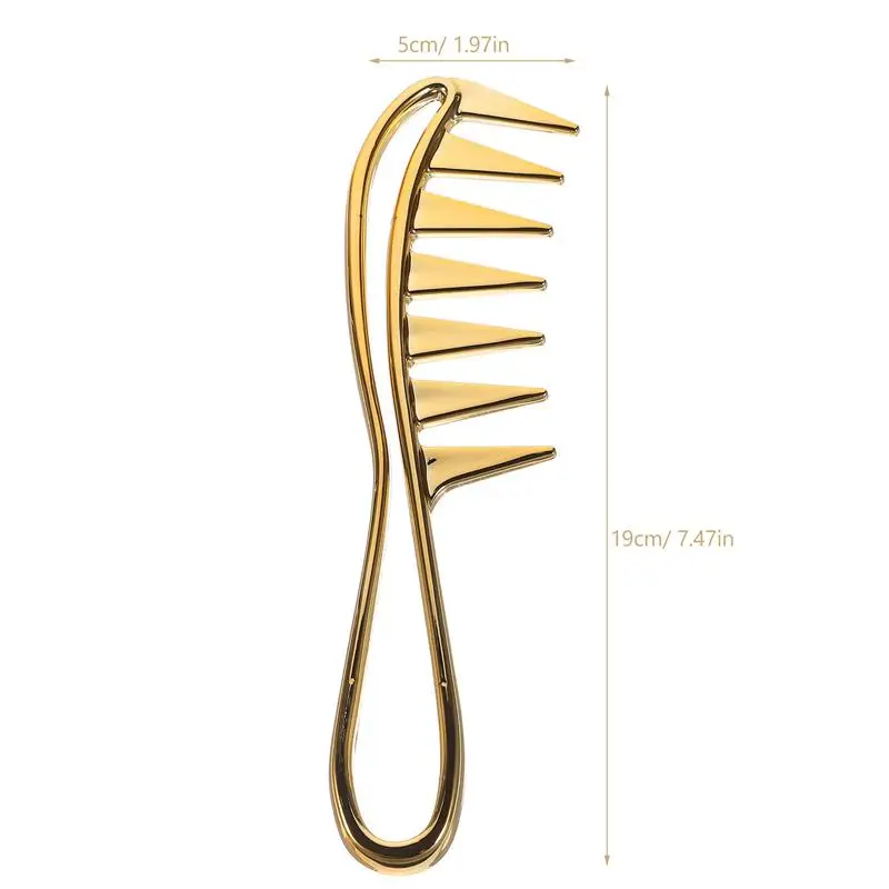 2pcs Wide Tooth Combs Detangling Combs Hair Hairstyle Tools for Curly Wet Hair