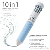 3/6 Pack Multicolor Pens 28/60 Colors 10-in-1 Colored Ballpoint Pen 0.8mm Fine Point Smooth Writing Retractable Ballpoint Pens 4