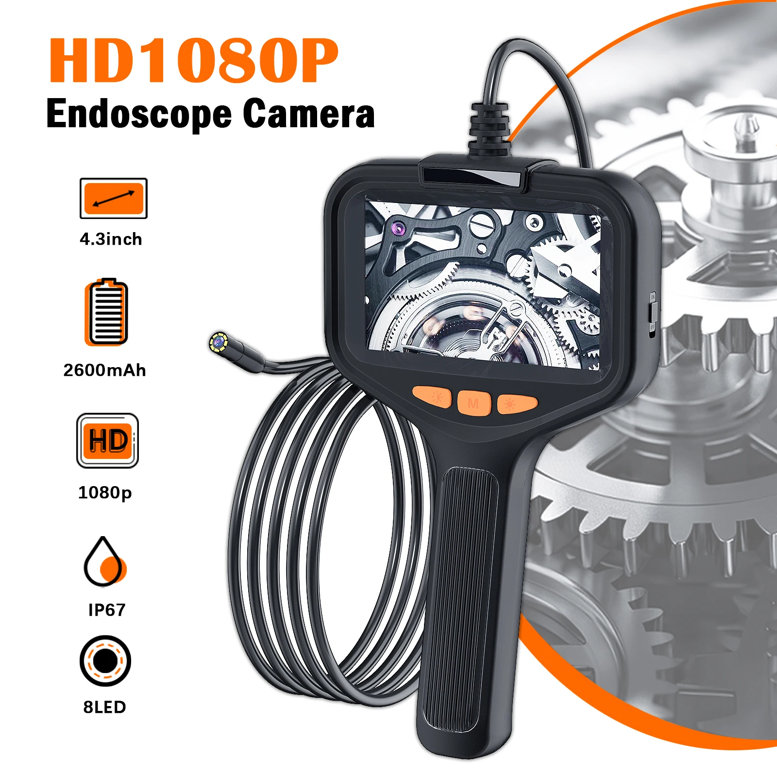 FUERS 1080P Dual Lens Hard Cable Mini Camera Endoscope Camera WiFi  Waterproof Endoscope Inspection For Android IOS Car Sewer - AliExpress