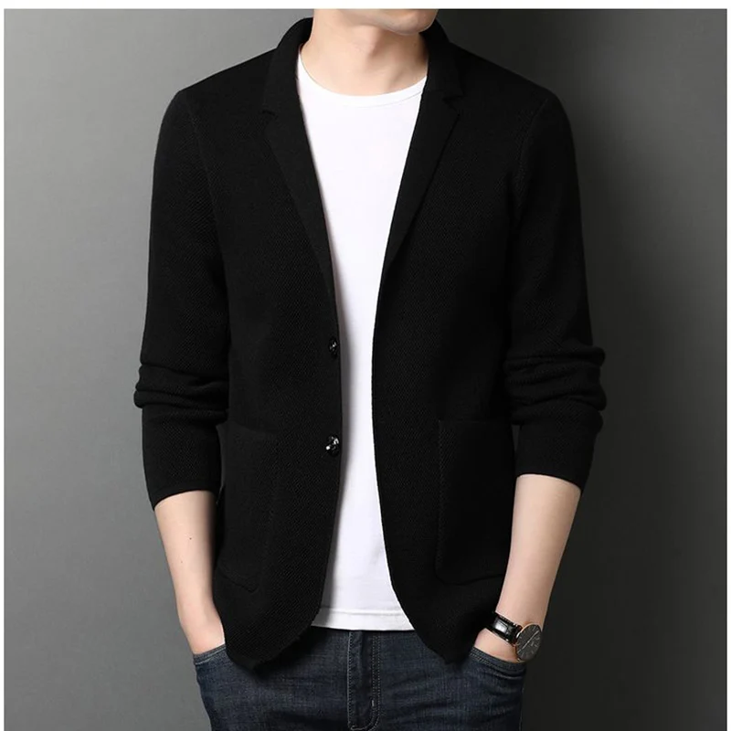 Spring Autumn KPOP Fashion Style Harajuku Slim Fit Tops Loose Casual All Match Knitwear Pockets Long Sleeve Cardigan Sweaters