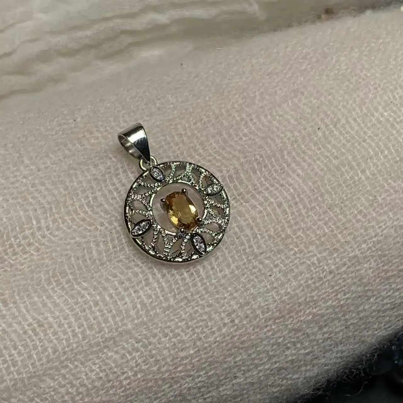 OVAL Natural CITRINE Pendant Necklace Fine Jewelry Handmade Stones Wholesale Healing Energy Gift Lucky Jewelry