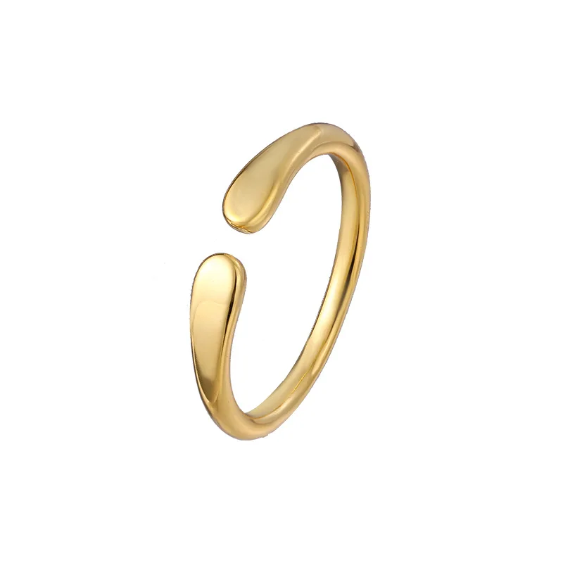 Anelli regolabili semplici con superficie liscia in argento sterling 925 per donna, accessori per gioielli da fidanzamento e matrimonio, vendita all'ingrosso Argent 925 - immagine 5