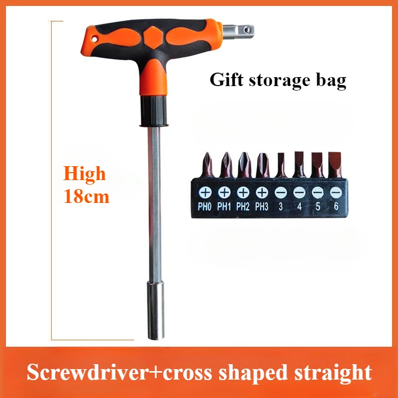 Versatile T-Handle Screwdriver Set with Interchangeable Heads and Socket Kit