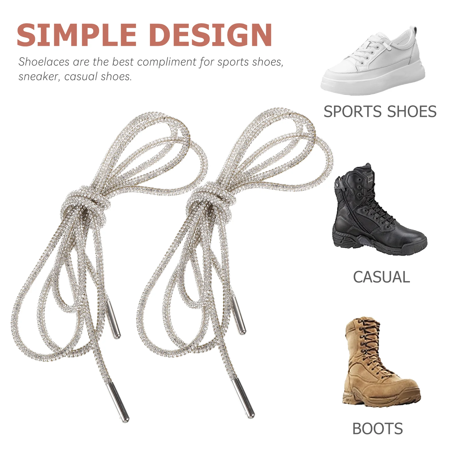 Рисунок 6 - Белые ботинки, блестящие шнурки для обуви