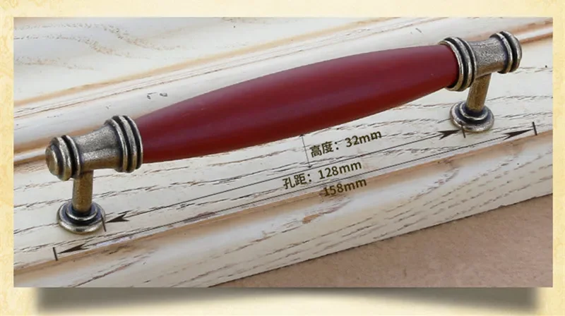 

Furniture Hardware Vintage Wooden Handles for Cabinet Knobs and Handles Cupboard Handles Drawer Pulls Kitchen Handles