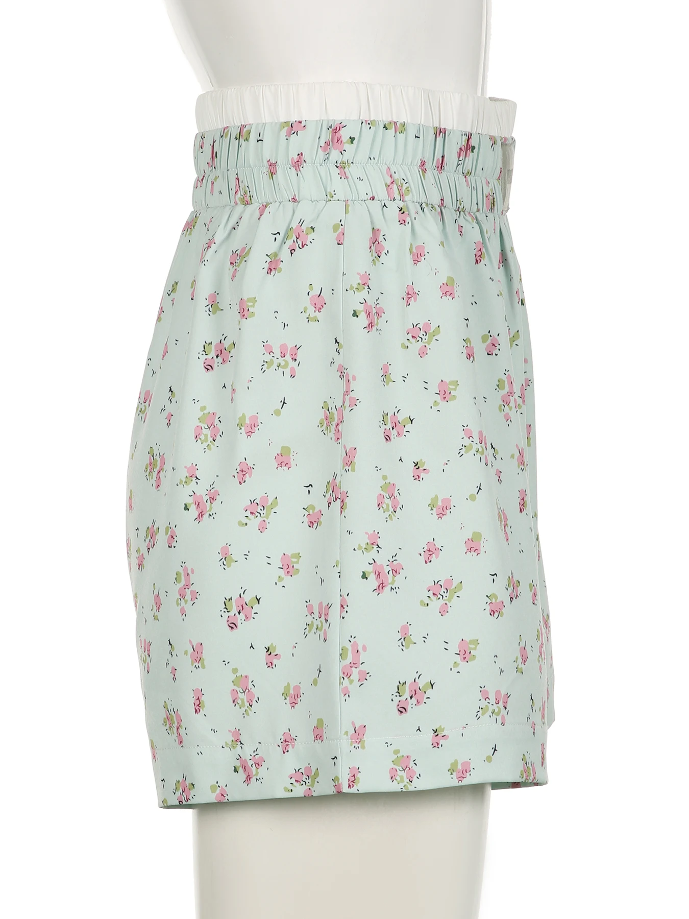 IAMSURE Casual Floral Patchwork Shorts Fake 2 Piece Holiday Loose Mid-Waisted Shorts Women 2024 Summer Fashion Streetwear Ladies