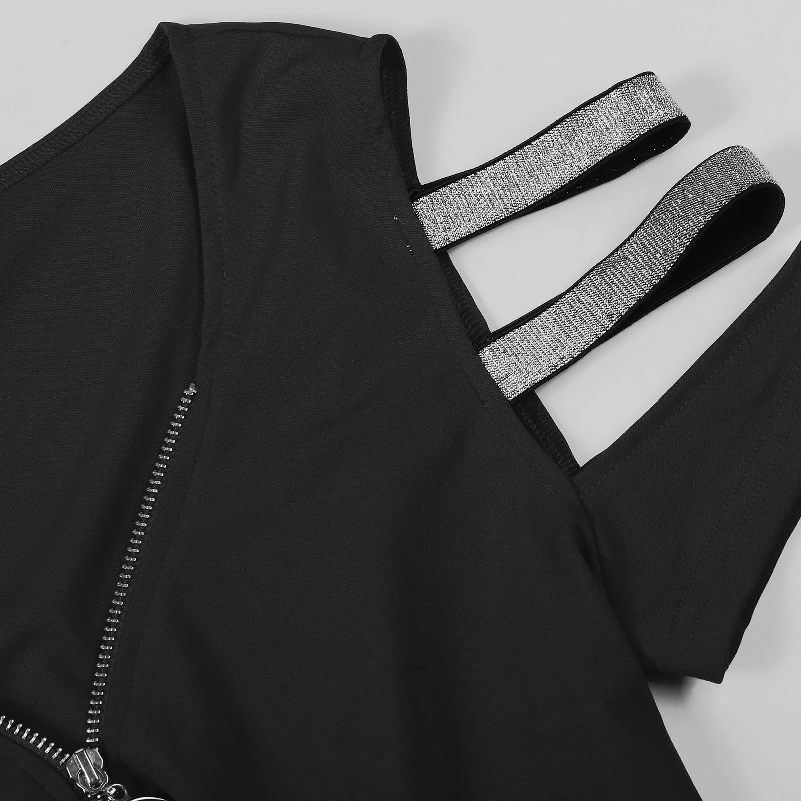 Vestido midi negro - detalle cintura