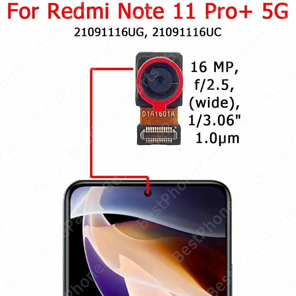 Front Camera For Xiaomi Redmi Note 11 Pro 4G 11S 5G 12S 12 Pro+