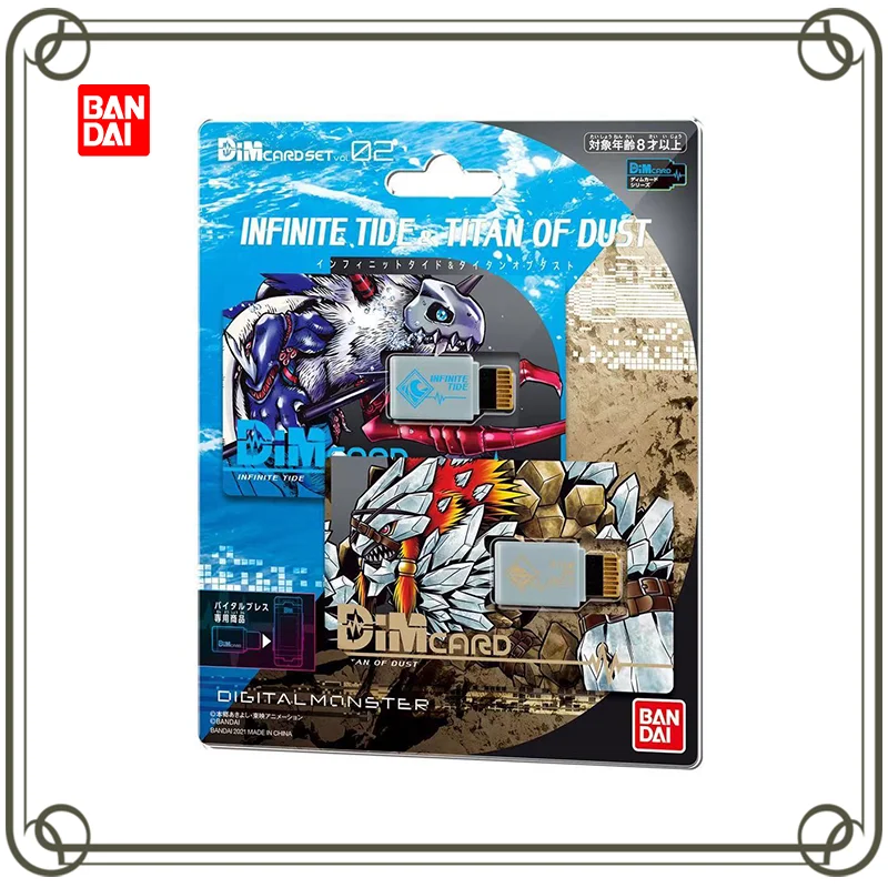 Bandai Digimon Adventure Digimon Dim Card Vol.02 Infinite Wave Sand Moon Titan Sangomon Tobiumon Game Card Toy Gift
