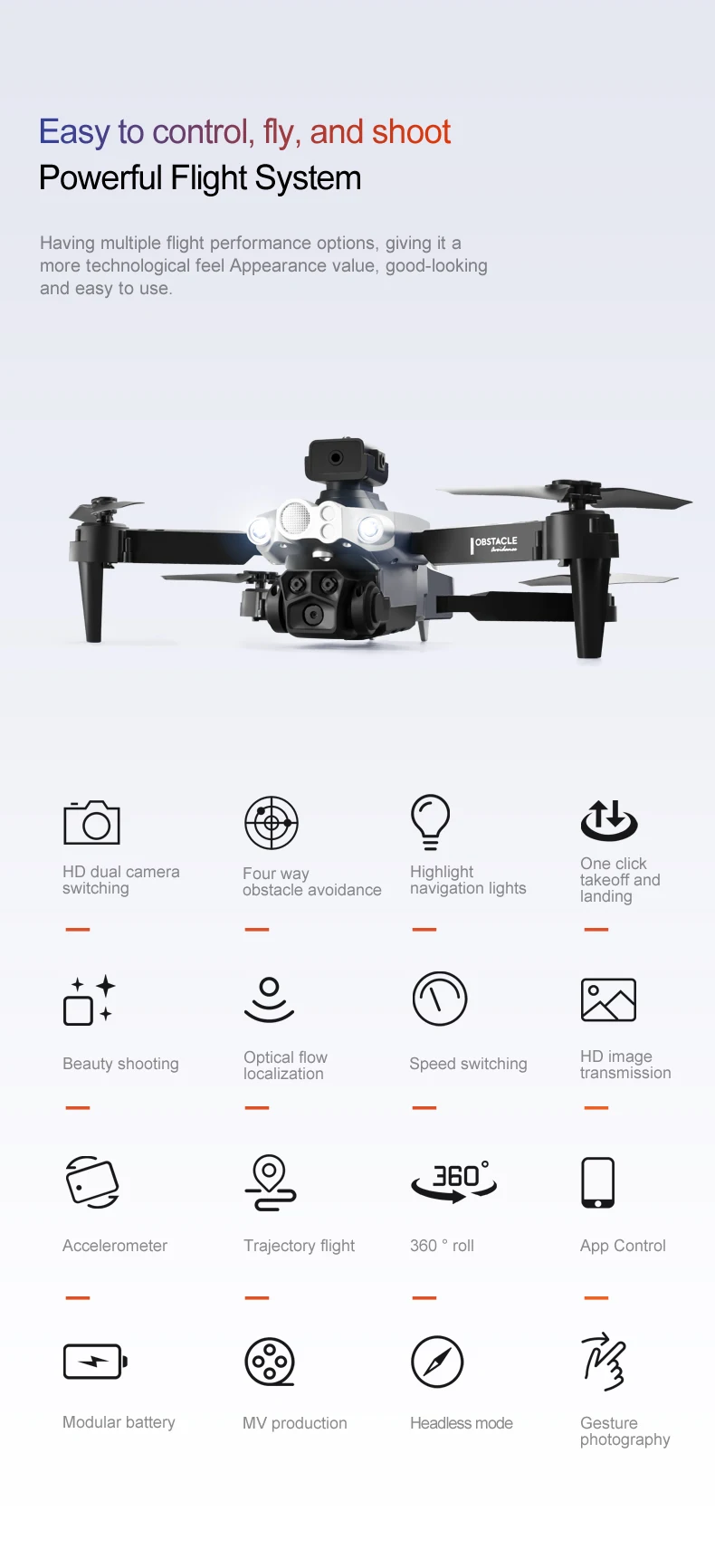Drone LU200 8K 5G GPS Avec Triple Caméra - Évitement D