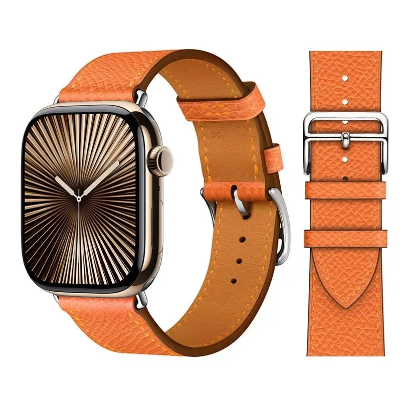 Premium Leather Strap for Apple Watch - Elegant and Durable Bracelet Correa