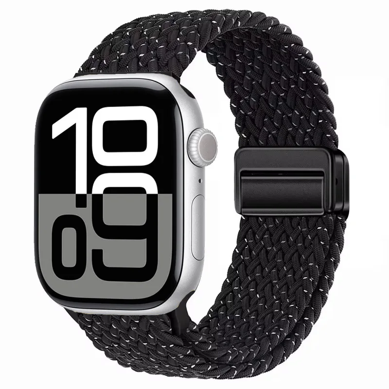 Nylon Braided Magnetic Strap for Apple Watch - Comfortable and Stylish Design