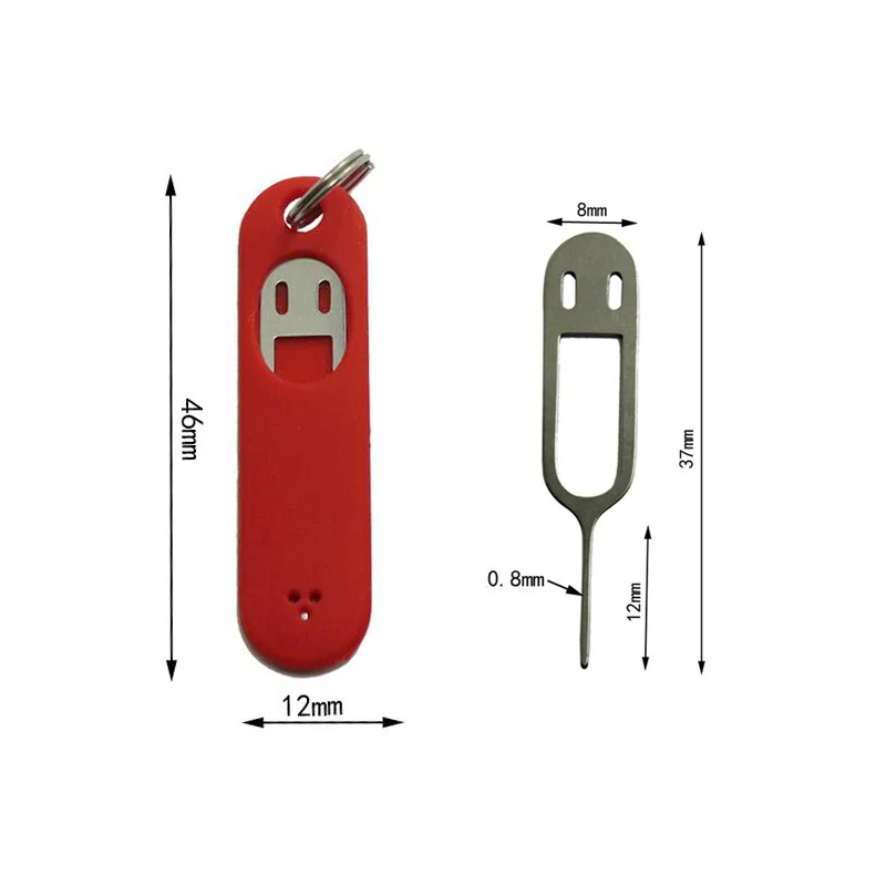 Sim Card Removal Tool 2PCS Anti-Lost Sim Card Pin Needle Storage Case Key Tool