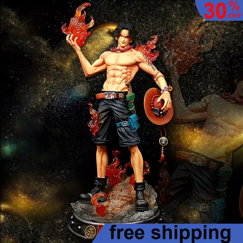 

36cm One Piece Anime Figures Portgas D Ace Action Figures Statue Room Decorative Collection Periphery PVC Model Doll Gift Toys