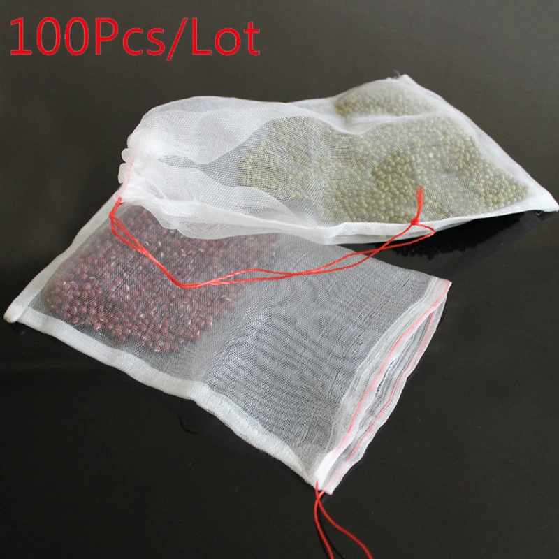 

100Pcs/set Fruit Protection Bag Garden Netting Bags Vegetable Grapes Apples Agricultural Pest Control Anti-Bird Mesh Grape Bags