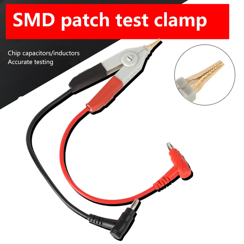 

LCR SMD High-Precision Chip Capacitor Test Clip Alligator Clip Test Fixture Copper-Plated Component Test Clip Electrical Tools